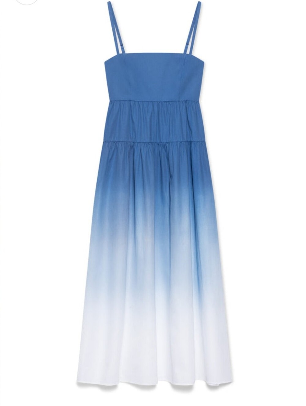 NWT Recreational Habits The Sunset Ombre Cotton Dress Blue White Size Small